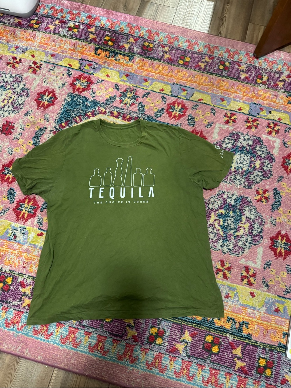 Tequila Graphic Olive Green Men's T-Shirt